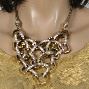 Lulu Frost Gold Tone Crystal Necklace